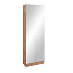 HOCHSCHRANK 65/195,5/33 cm  - Eichefarben, KONVENTIONELL, Glas/Holzwerkstoff (65/195,5/33cm) - Xora