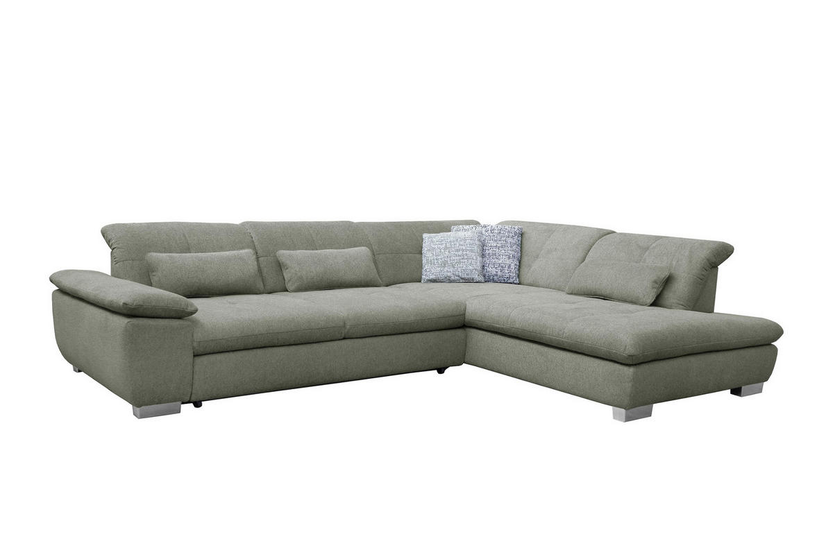 SAROKGARNITÚRA textil zöld  - krómszínű/zöld, Basics, műanyag/textil (313/242cm) - Xora