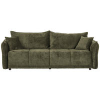 BOXSPRINGSOFA in Chenille Dunkelgrün  - Dunkelgrün/Schwarz, Modern, Kunststoff/Textil (235/95/108cm) - Hom`in