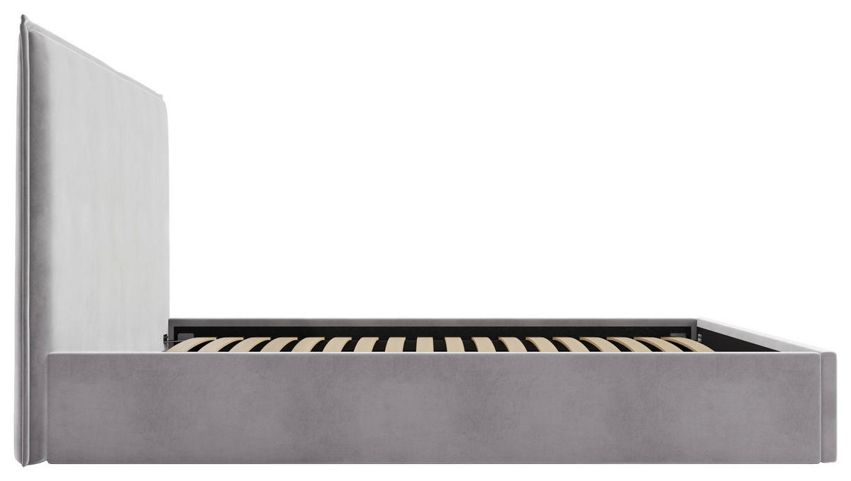 POLSTERBETT Lattenrost, Bettkasten 180/200 cm  in Creme  - Creme/Schwarz, Design, Holz/Textil (180/200cm) - Boxxx