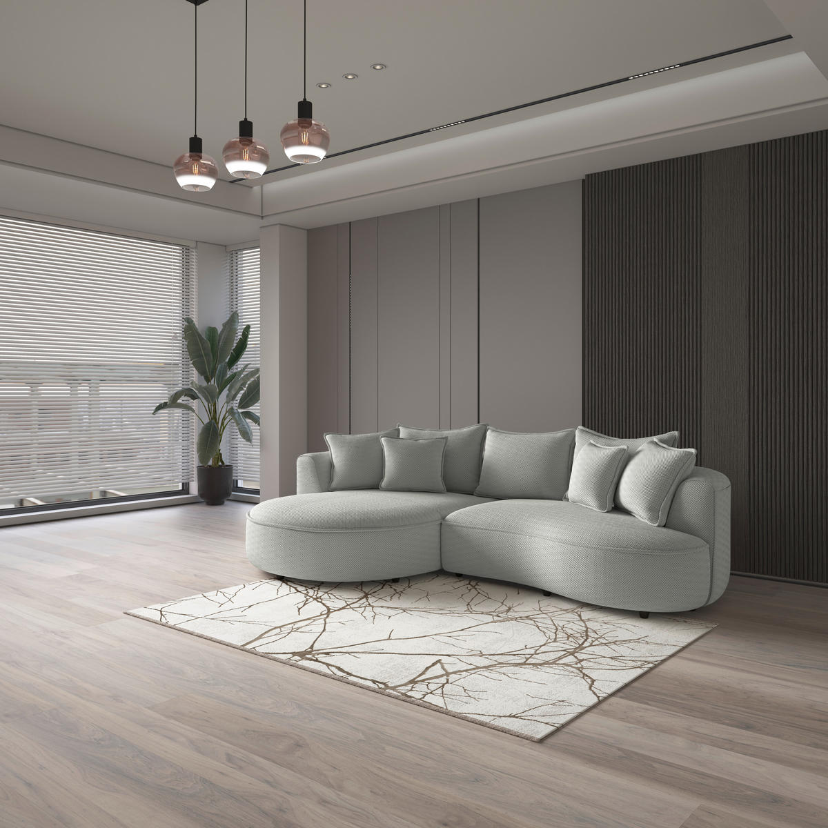 ECKSOFA LEVI Jadegrün Velours, Struktur  - Jadegrün/Schwarz, MODERN, Kunststoff/Textil (168/287cm) - Livetastic