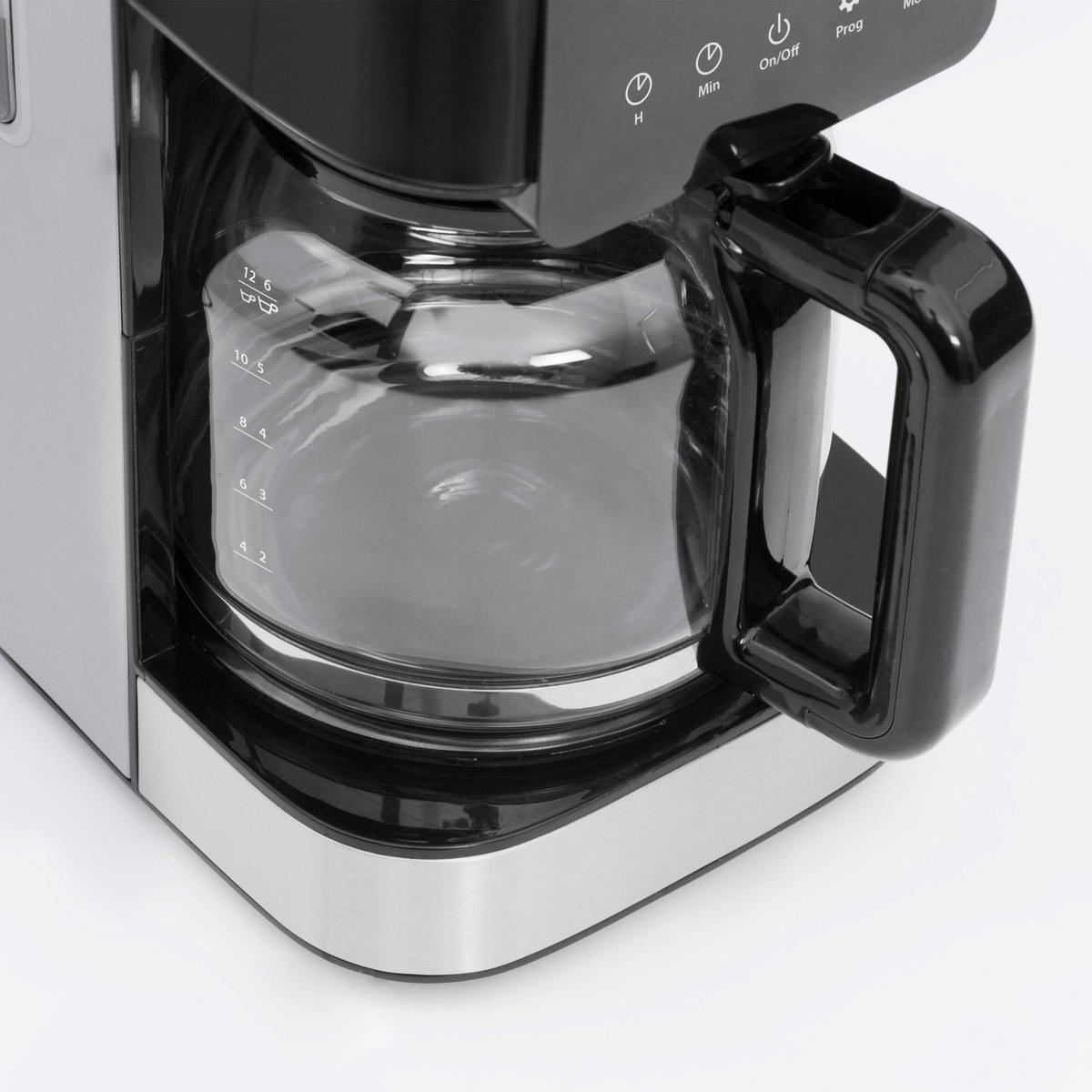 FILTERKAFFEEMASCHINE Taste & Style  - Silberfarben/Schwarz, Basics, Glas (17/32,5/24,5cm) - CASO Design