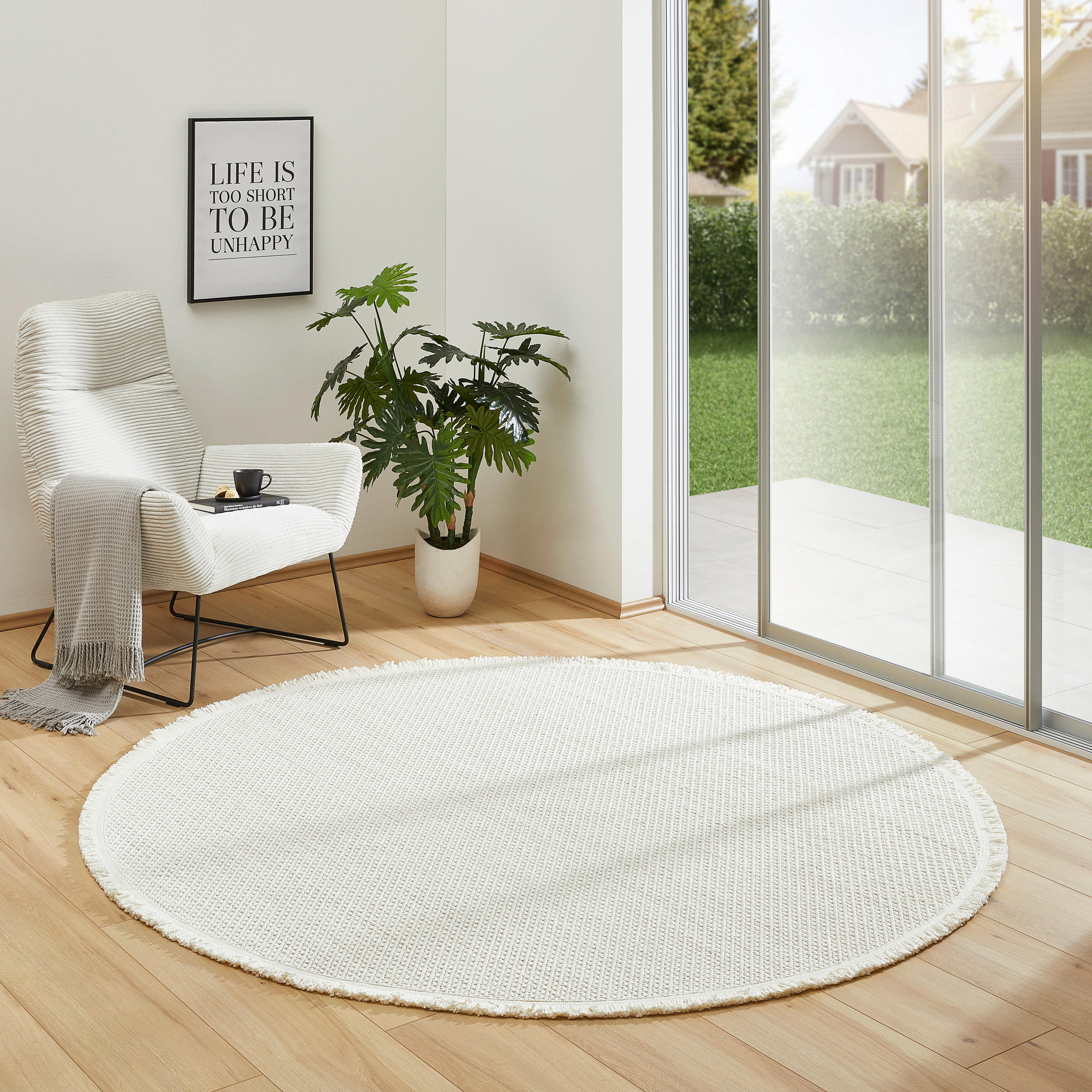 WEBTEPPICH 200 cm Weiß  - Weiß, Basics, Textil (200cm) - Novel