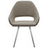 ARMLEHNSTUHL Braun, Edelstahlfarben, Taupe - Taupe/Edelstahlfarben, Design, Textil/Metall (63/91/63cm) - VOLEO