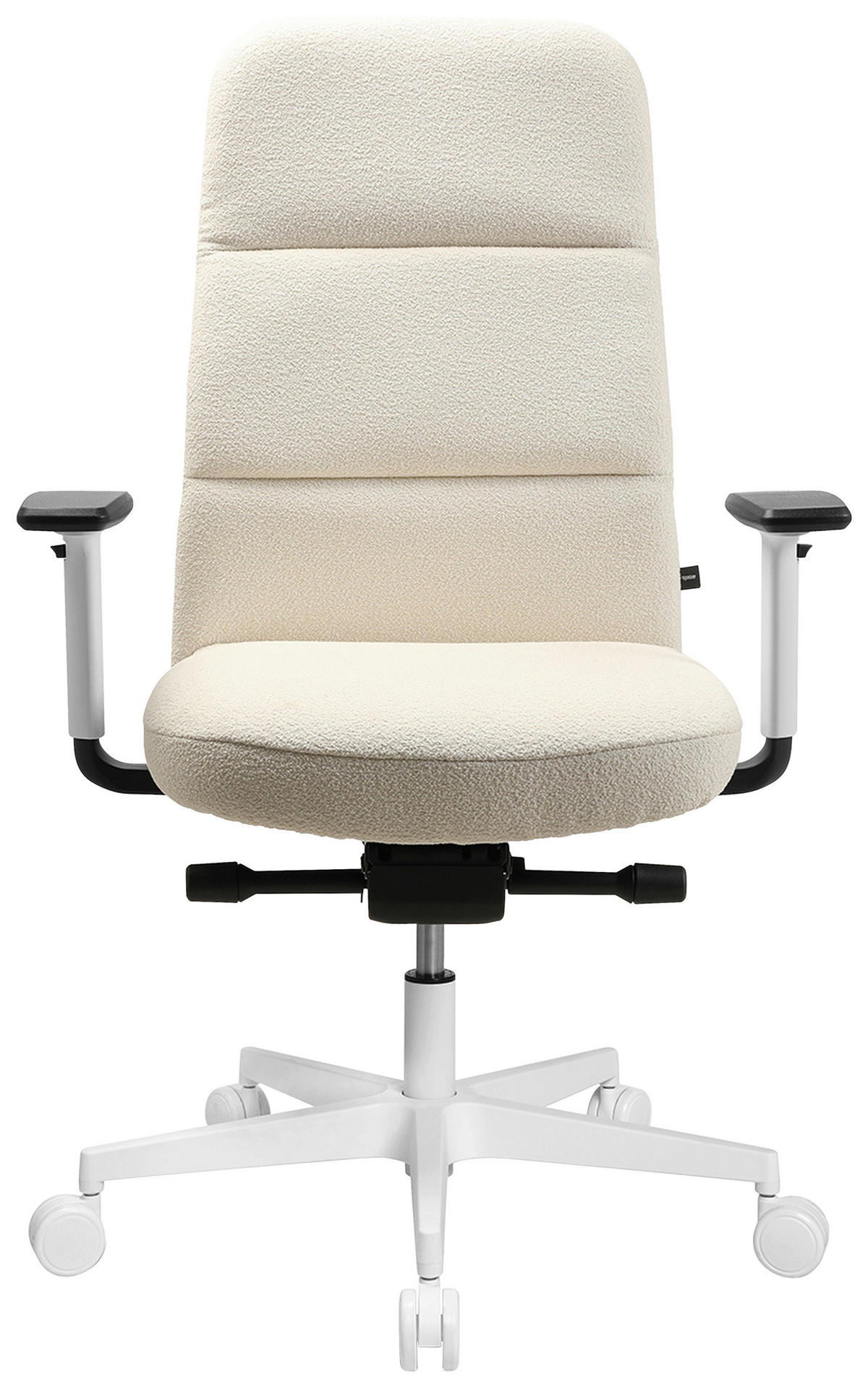 DREHSTUHL Velours Weiß, Beige  - Beige/Schwarz, MODERN, Kunststoff/Textil (71/111-120/58-62cm) - Topstar