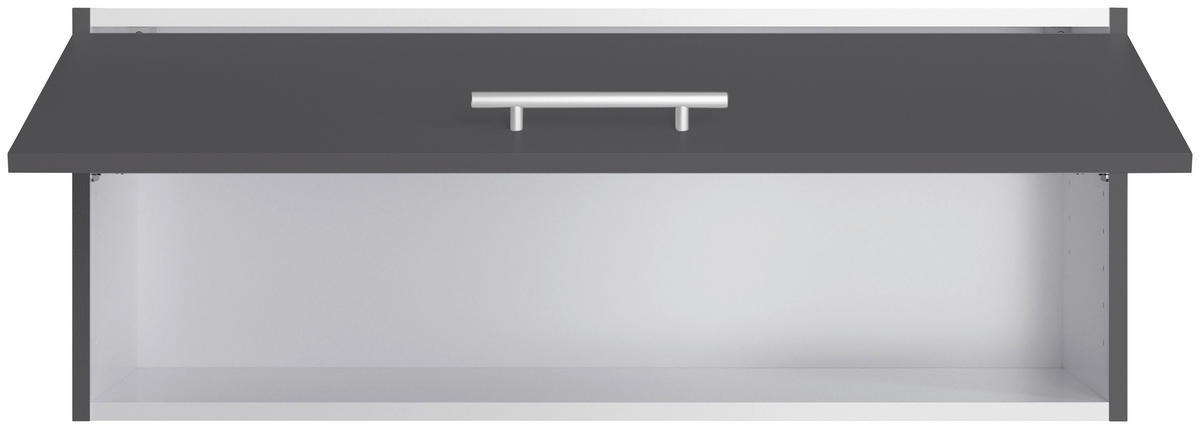 ECKKÜCHE 270/200 cm  in Anthrazit  - Edelstahlfarben/Eichefarben, Basics, Holzwerkstoff/Metall (270/200cm) - Optifit
