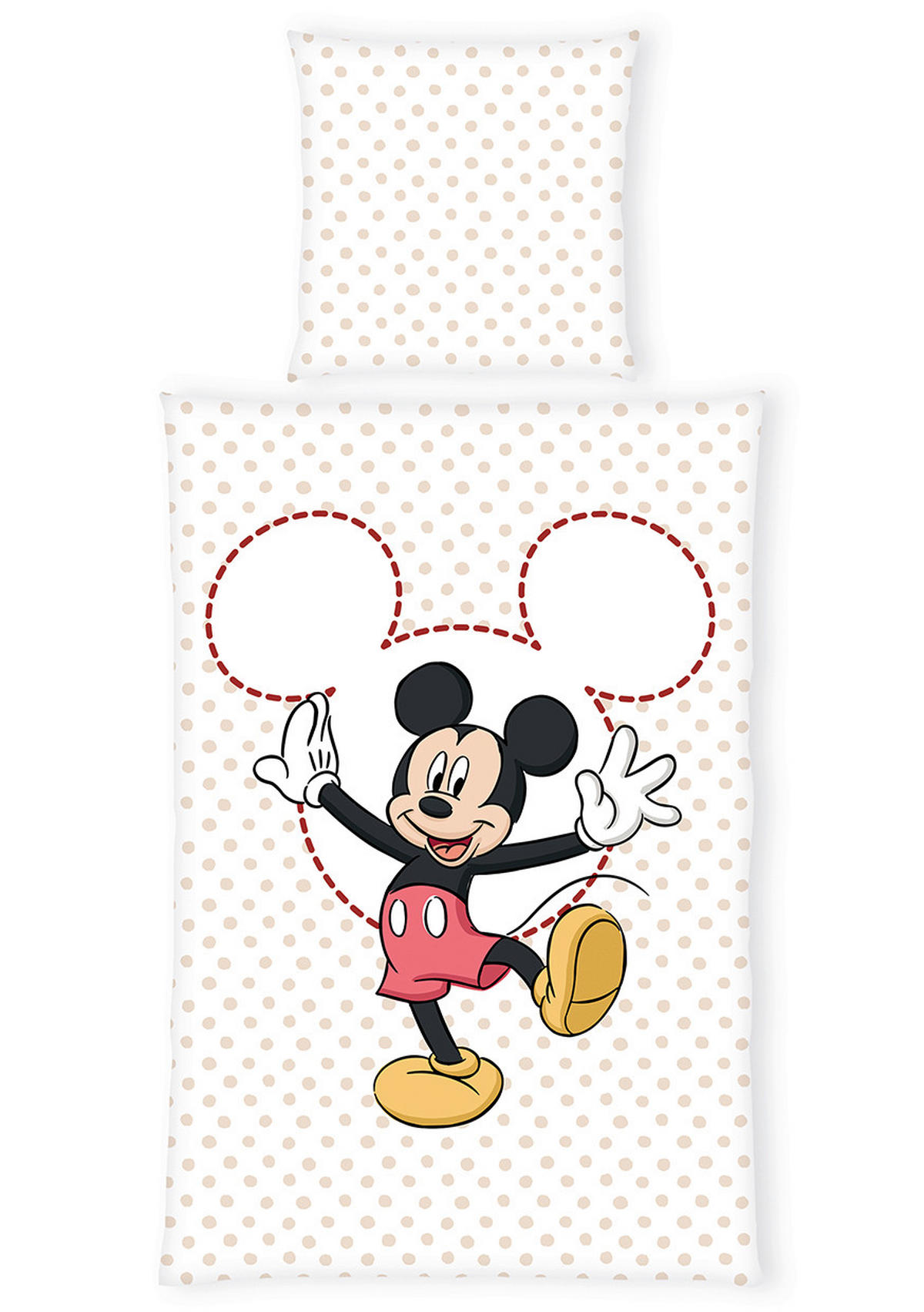 Mickey Mouse Wendebettwäsche Renforcé 135/200 cm  - Multicolor, Design, Textil (135/200cm) - Herding