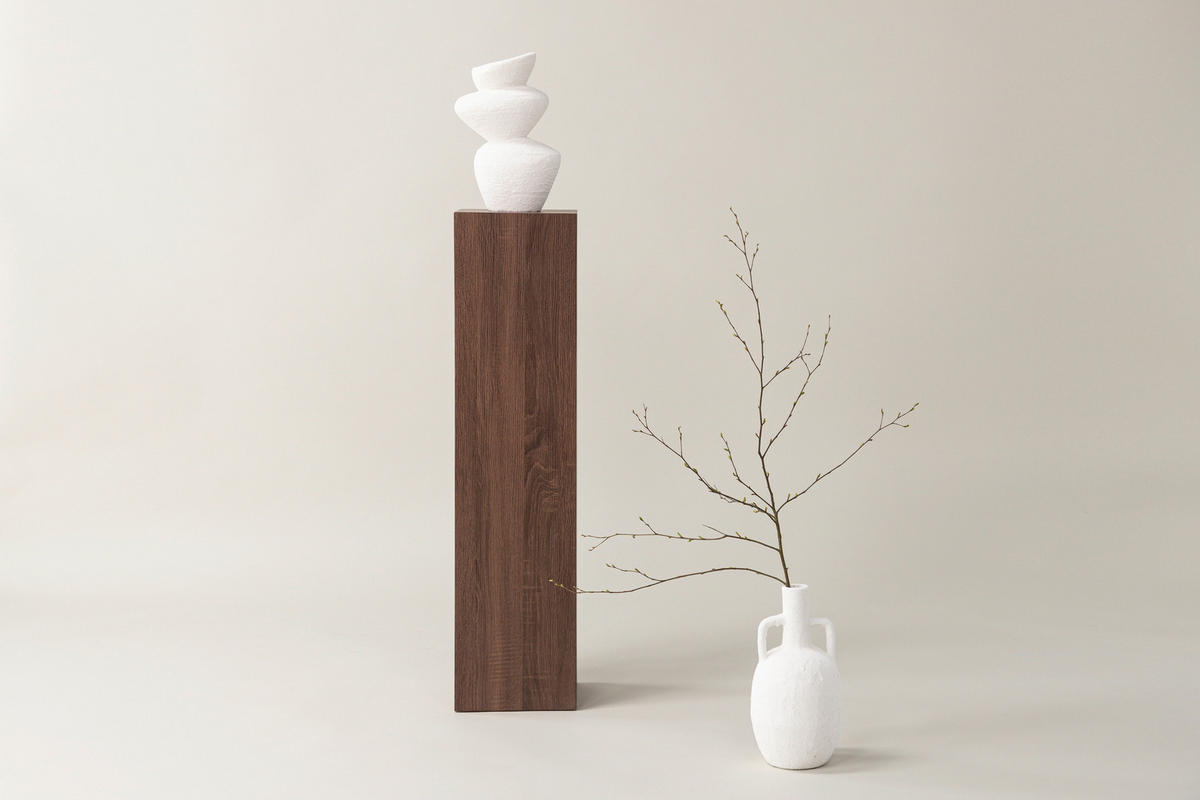 BEISTELLTISCH in Holz 23/23/95 cm  - Braun, Design, Holz (23/23/95cm) - Livetastic