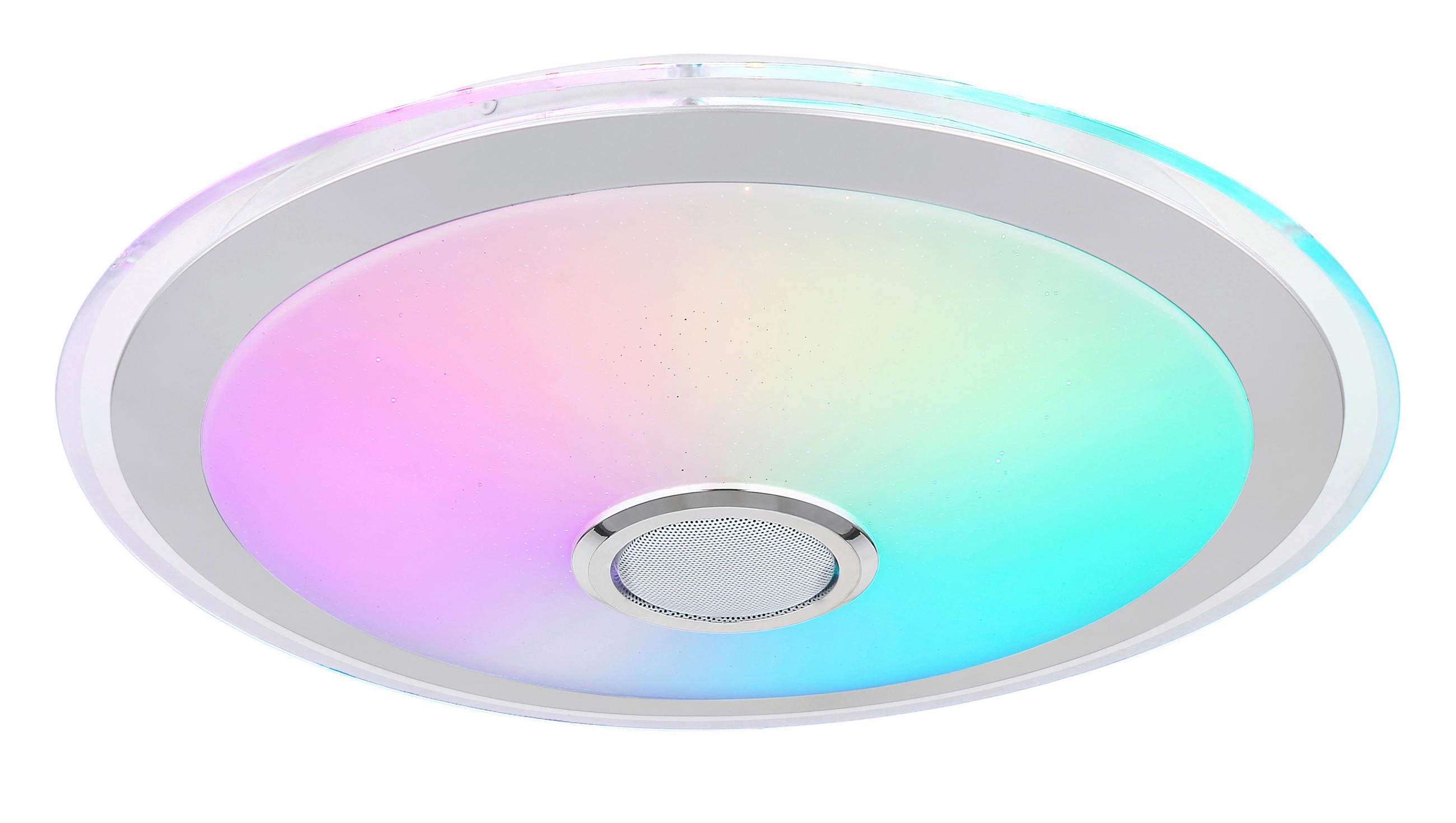 LED-DECKENLEUCHTE 43/10,5 cm   - Klar/Chromfarben, KONVENTIONELL, Kunststoff/Metall (43/10,5cm) - Globo