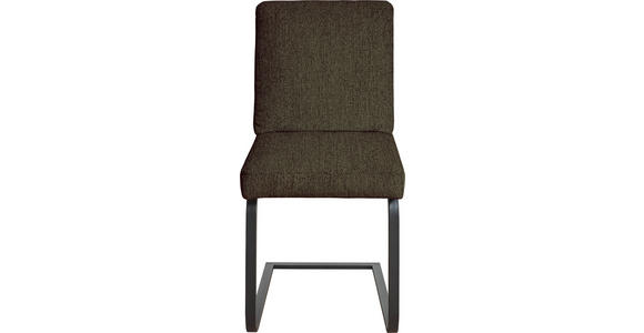 SCHWINGSTUHL  in Stahl Chenille  - Schwarz/Braun, Design, Textil/Metall (46/92/60cm) - Dieter Knoll