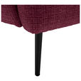 SCHLAFSOFA in Chenille Bordeaux  - Bordeaux/Schwarz, KONVENTIONELL, Textil/Metall (228/75/98cm) - Carryhome