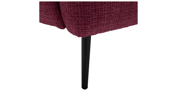 SCHLAFSOFA in Chenille Bordeaux  - Bordeaux/Schwarz, KONVENTIONELL, Textil/Metall (228/75/98cm) - Carryhome