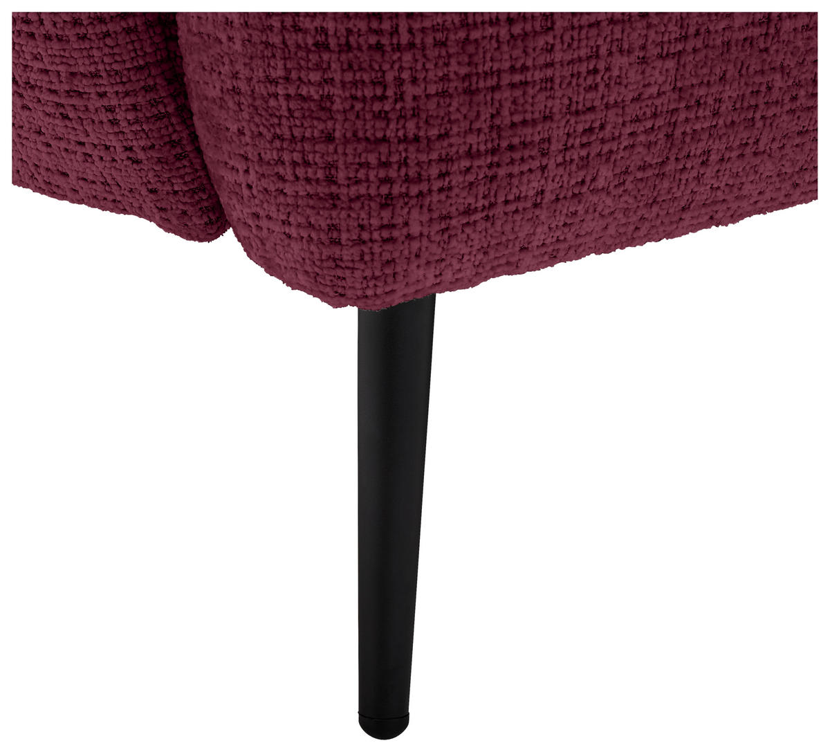 SCHLAFSOFA in Chenille Bordeaux  - Bordeaux/Schwarz, Konventionell, Textil/Metall (228/75/98cm) - Carryhome