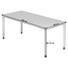 SCHREIBTISCH - Silberfarben/Weiß, KONVENTIONELL, Holzwerkstoff/Metall (180/68-76/80cm) SCHREIBTISCH - Silberfarben/Weiß, KONVENTIONELL, Holzwerkstoff/Metall (180/68-76/80cm)