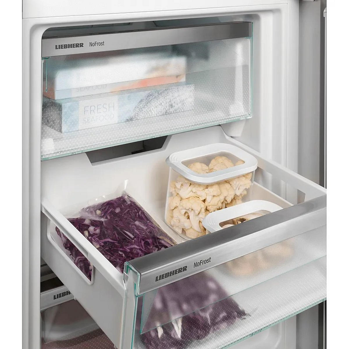 KÜHL-GEFRIER-KOMBINATION ICNc 5103  - Weiß, Basics, Glas/Kunststoff (55,9/177/54,6cm) - Liebherr