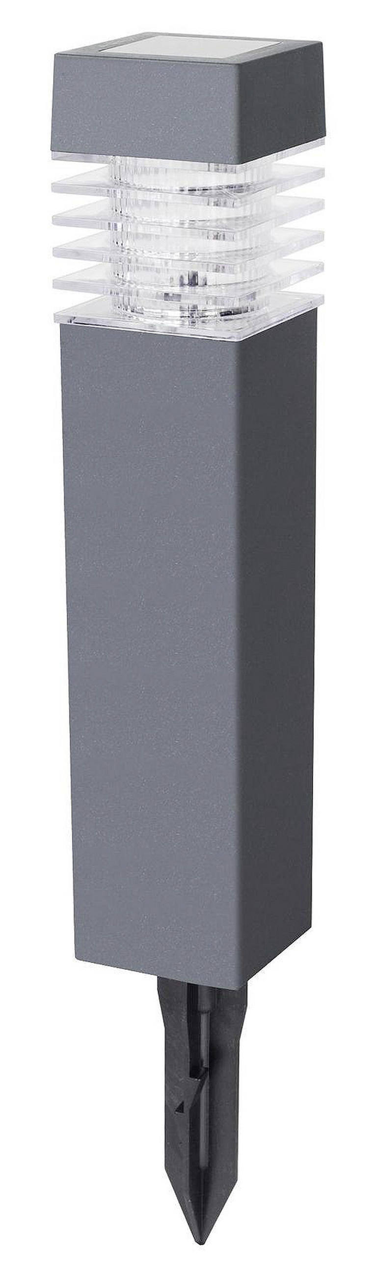 SADA SOLÁRNÍCH SVÍTIDEL 4 ks, 5,8/38,5/5,8 cm - průhledné/tmavě šedá, Konvenční, plast (5,8/38,5/5,8cm) - Ambia Garden