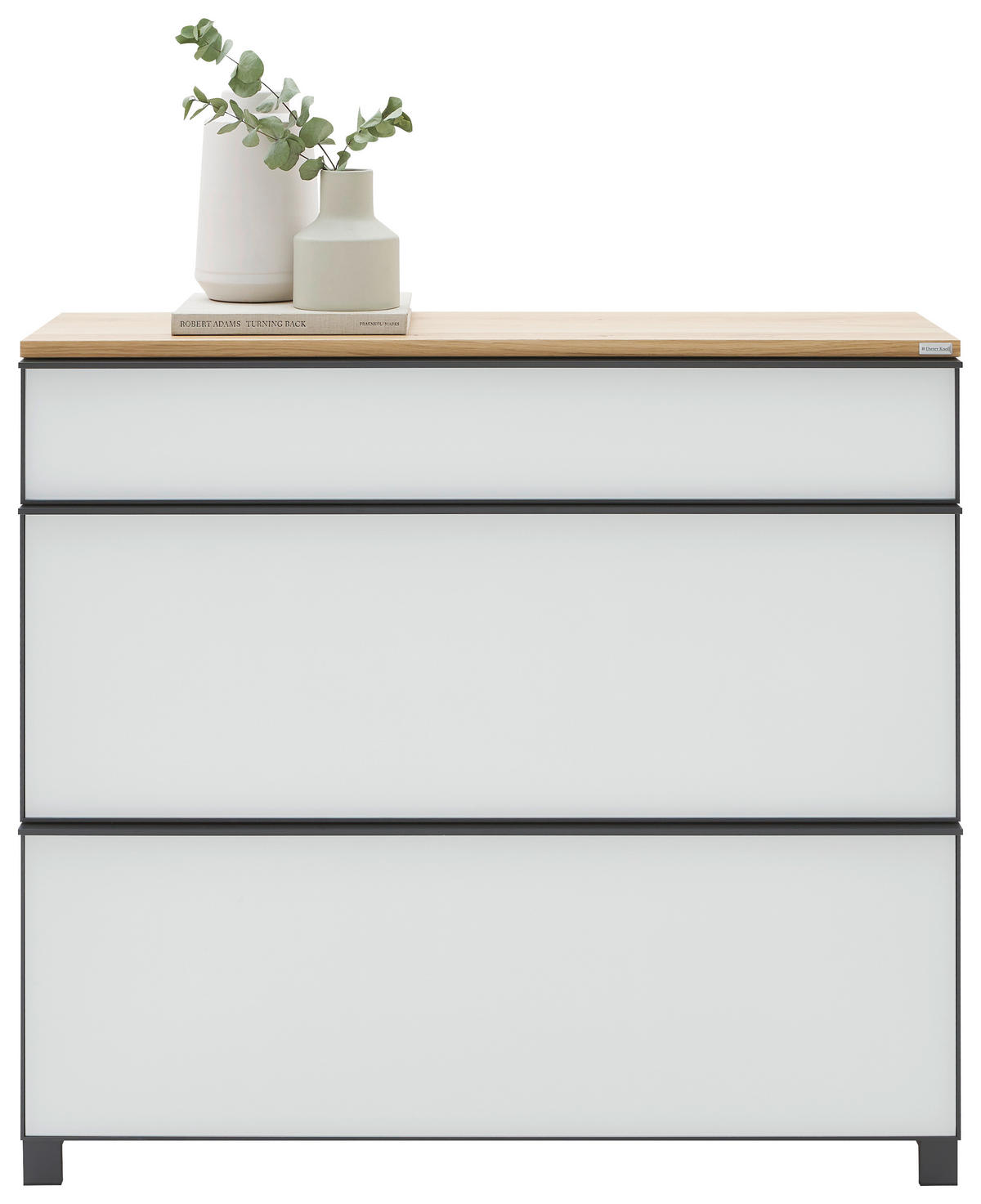 SCHUHKIPPER  in 120/108/31 cm  - Eichefarben/Anthrazit, Design, Glas/Holzwerkstoff (120/108/31cm) - Dieter Knoll