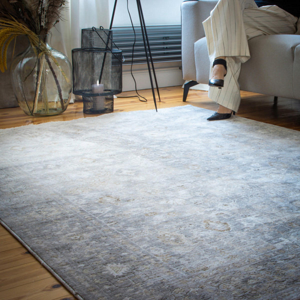 VINTAGE-TEPPICH 200/290 cm My Everest Grau  - Grau, Basics, Textil (200/290cm) - Obsession