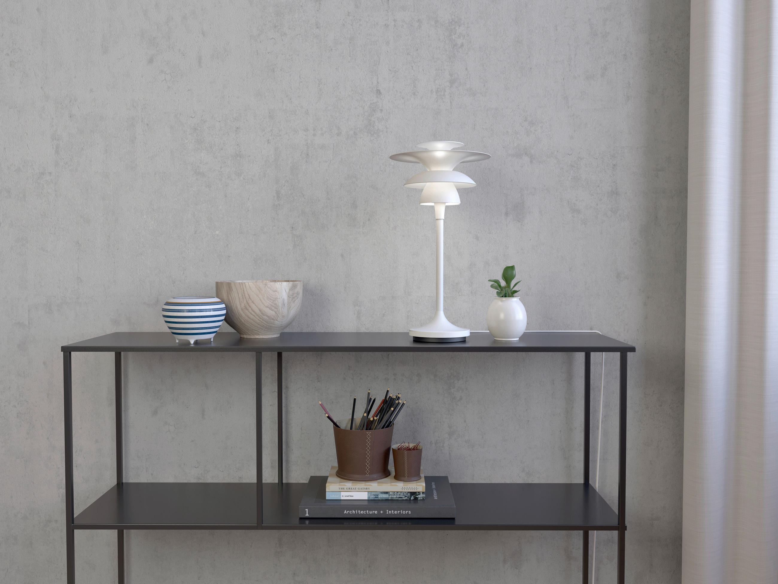 BORDSLAMPA Picasso 18/34,7 cm   - vit, Design, metall (18/34,7cm) - Belid