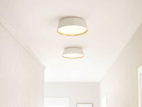 STROPNA SVETILKA Elstead Fe-Asher 36.8/11.9 cm   - bela, Basics, kovina/steklo (36.8/11.9cm) - Elstead Lighting