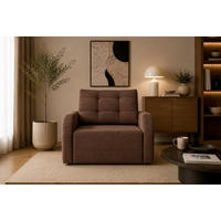 SCHLAFSESSEL ARIZONA 80 Braun  inkl.  - Schwarz/Braun, Design, Kunststoff/Textil (100/90/101cm) - MID.YOU
