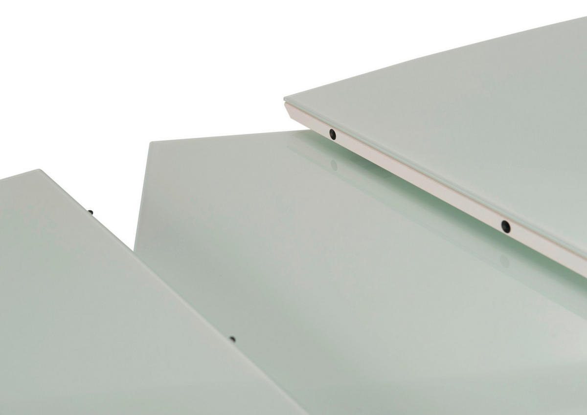 COUCHTISCH ESG 120-160/70/55-74 cm rechteckig Weiß  - Weiß, Design, Glas/Holzwerkstoff (120-160/70/55-74cm) - Venda