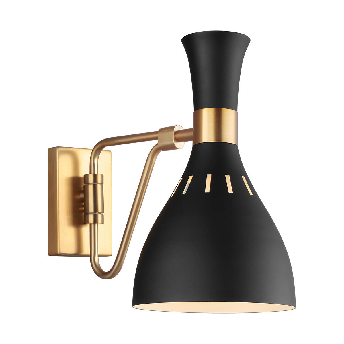 WANDLEUCHTE - Messingfarben/Schwarz, Konventionell, Metall (15.9/27.3/30.5cm) - Elstead Lighting