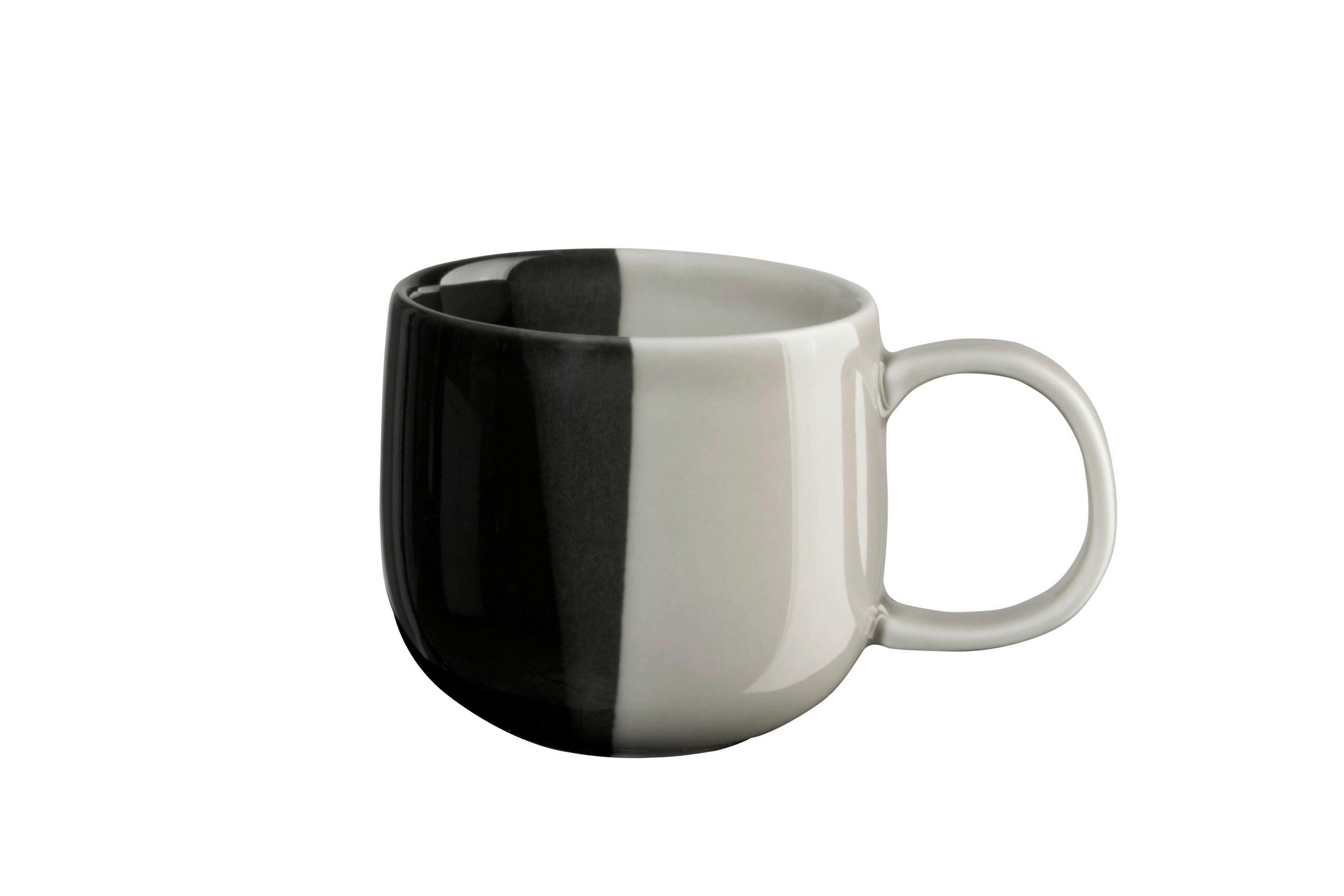 ESPRESSOTASSE Joy 90 ml  - Hellgrau/Schwarz, KONVENTIONELL, Keramik (6,2/5cm) - ASA