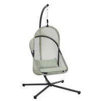 HÄNGESESSEL 123/192/102 cm Stahl  - Anthrazit/Grün, KONVENTIONELL, Kunststoff/Textil (123/192/102cm) - Siena Garden