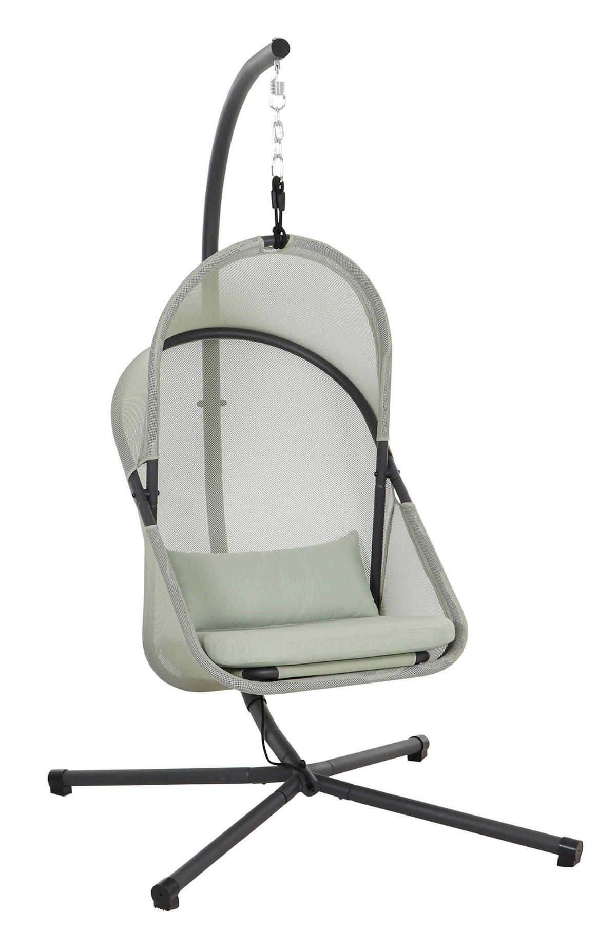 HÄNGESESSEL 123/192/102 cm Stahl  - Anthrazit/Grün, KONVENTIONELL, Kunststoff/Textil (123/192/102cm) - Siena Garden