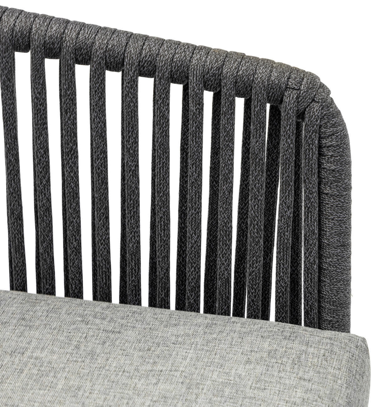 LOUNGEGARNITUR Aluminium  - Dunkelgrau/Anthrazit, MODERN, Kunststoff/Metall (185/65/75cm) - Ambia Garden
