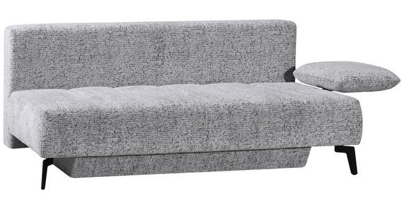 SCHLAFSOFA  in Webstoff Hellgrau  - Hellgrau/Schwarz, Design, Textil/Metall (209-235/90/100cm) - Novel