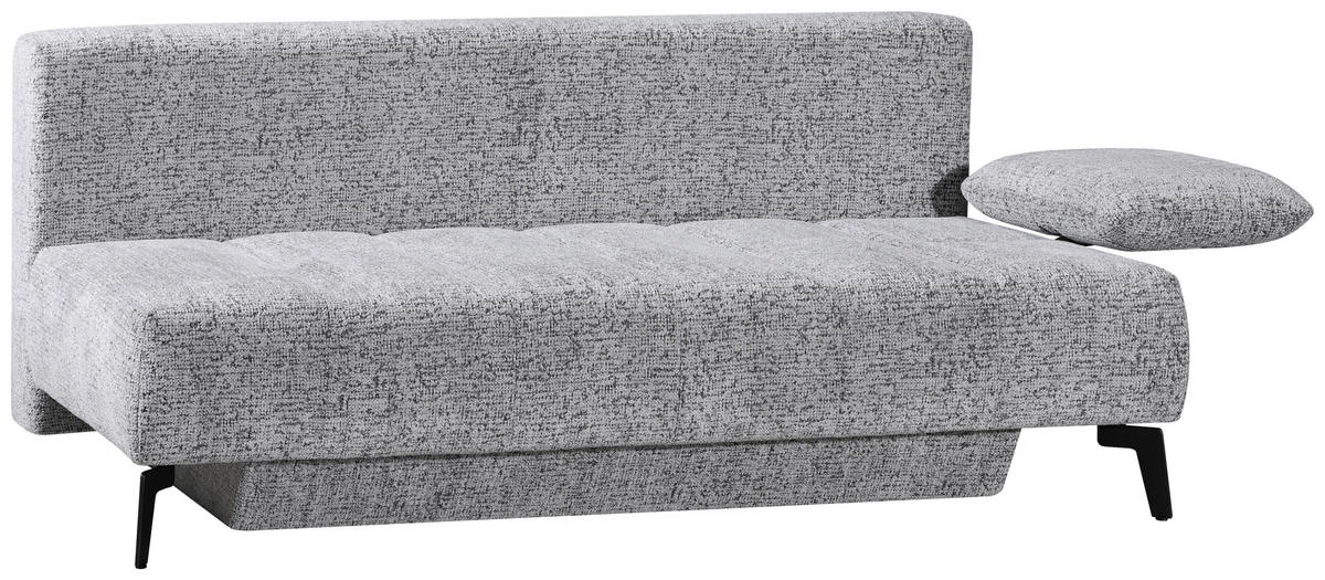 KANAPÉÁGY textil szürke  - fekete/szürke, Design, textil/fém (209-235/90/100cm) - Novel