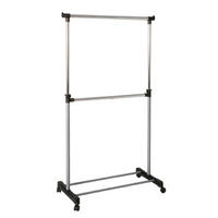STALAK ZA ODEĆU SA TOČKIĆIMA  boja hroma, boja aluminijuma, siva  metal     - boja hroma/boja aluminijuma, Moderno, metal (90/120-210/43cm) - Boxxx