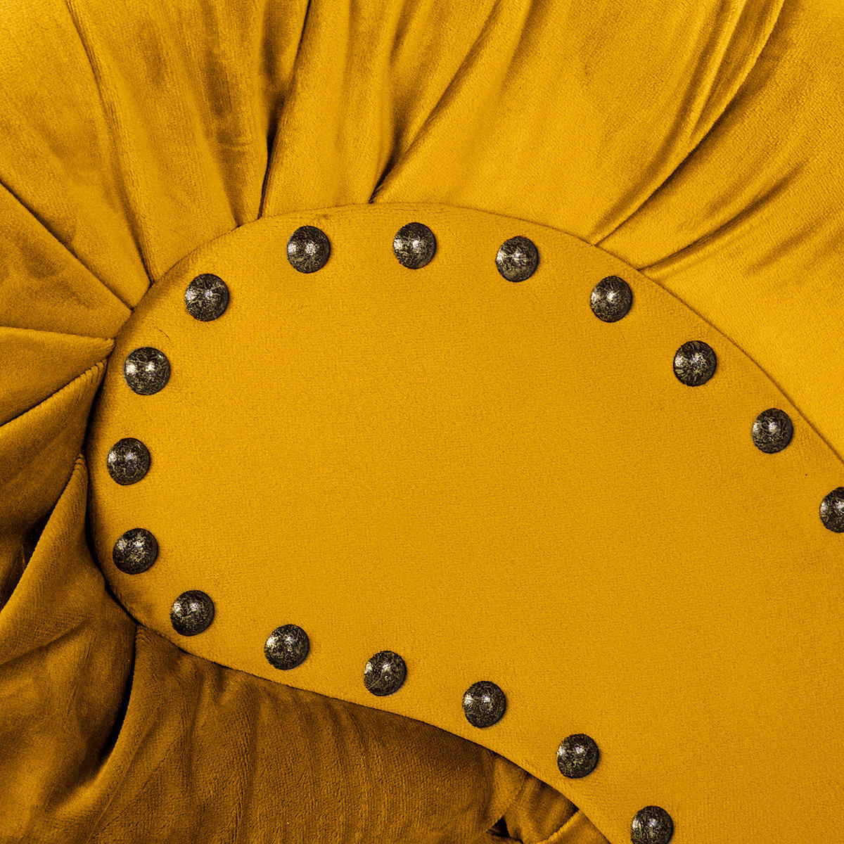 RÉCAMIERE Pako in Samt Senfgelb  - Senfgelb/Braun, Design, Holz/Textil (185/93/75cm) - Livetastic