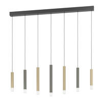 LED-HÄNGELEUCHTE 108/4,5/150 cm  - Goldfarben/Schwarz, Design, Kunststoff/Metall (108/4,5/150cm)