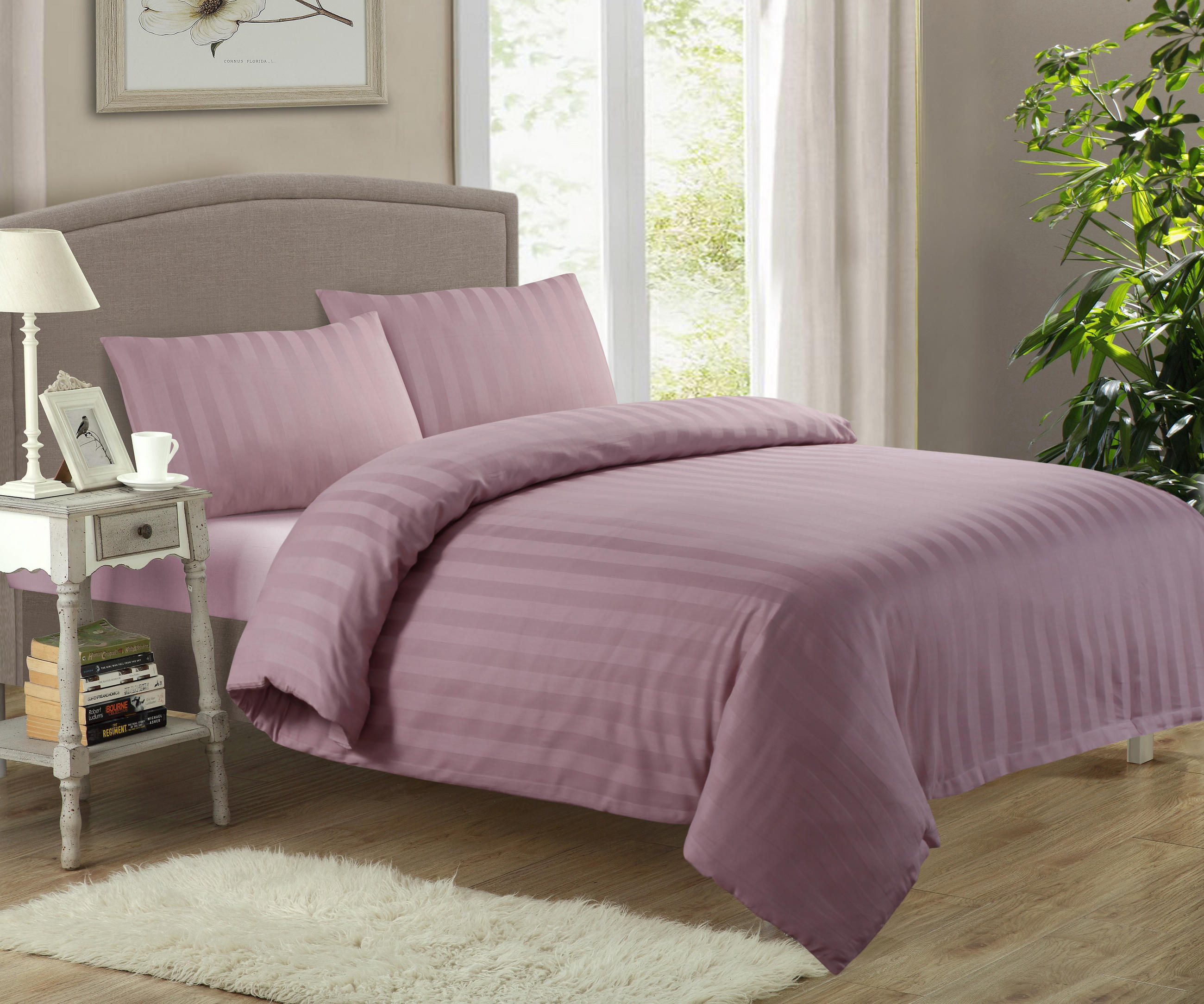 PÅSLAKANSET satin 220/210 cm  - rosa, Basics, textil (220/210cm)