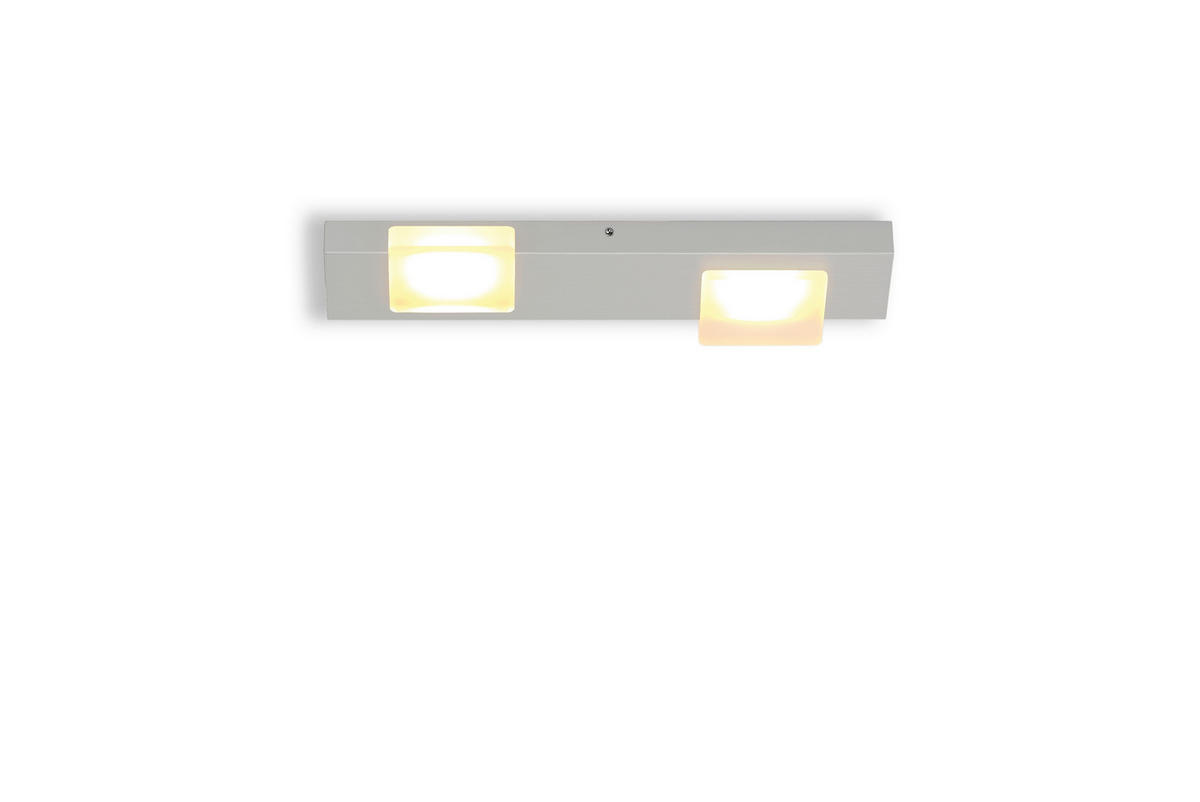 LED-DECKENLEUCHTE 36/12/3 cm   - Grau, Design, Metall (36/12/3cm) - BOPP
