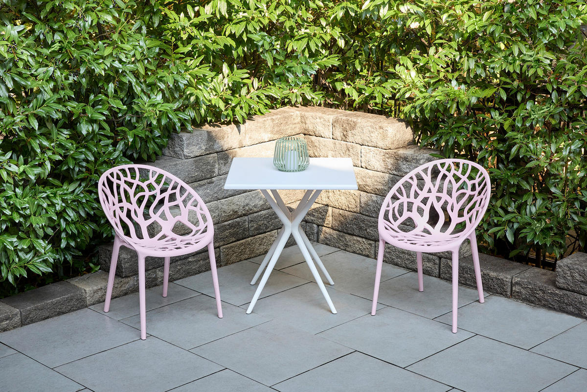 GARTENTISCH 70/70/74 cm Kunststoff quadratisch  - Weiß, Design, Kunststoff (70/70/74cm) - Ambia Garden