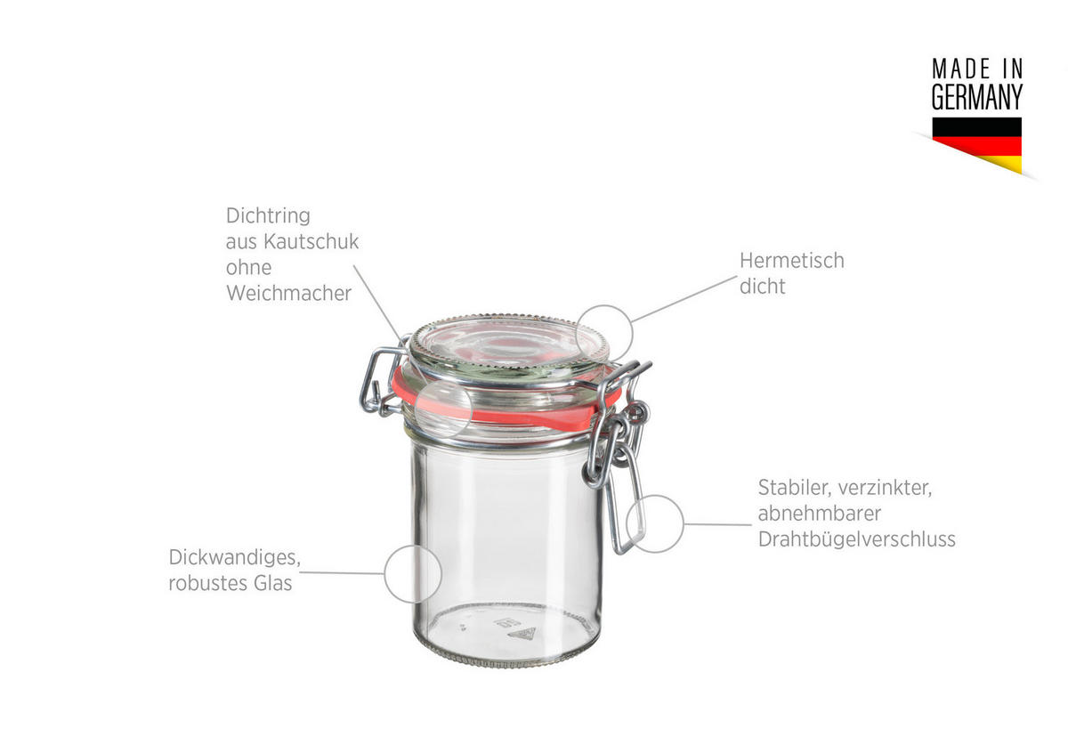 EINMACHGLAS-SET - Transparent, Basics, Glas (6/10/6cm) - Mäser