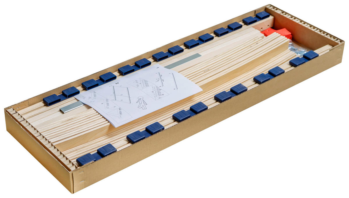 LATTENROST 100/200 cm Mittelzone verstellbar, Birke  - Birkefarben, Basics, Holz/Holzwerkstoff (100/200cm) - Boxxx