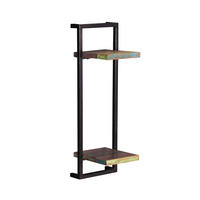 WANDREGAL 25/75/25 cm  - Multicolor/Schwarz, Design, Holz/Metall (25/75/25cm) - MID.YOU