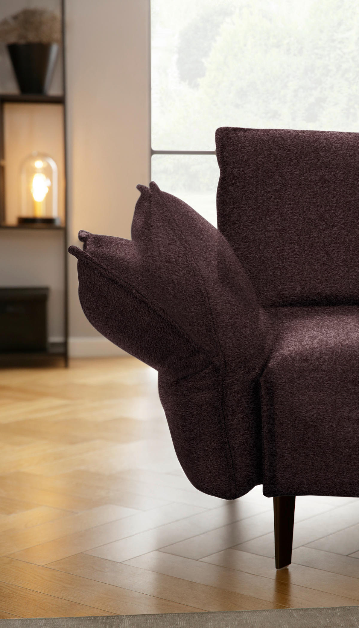 ECKSOFA in Echtleder Dunkelbraun  340/272 cm  - Dunkelbraun/Schwarz, Design, Leder/Metall (340/272cm) - W.Schillig