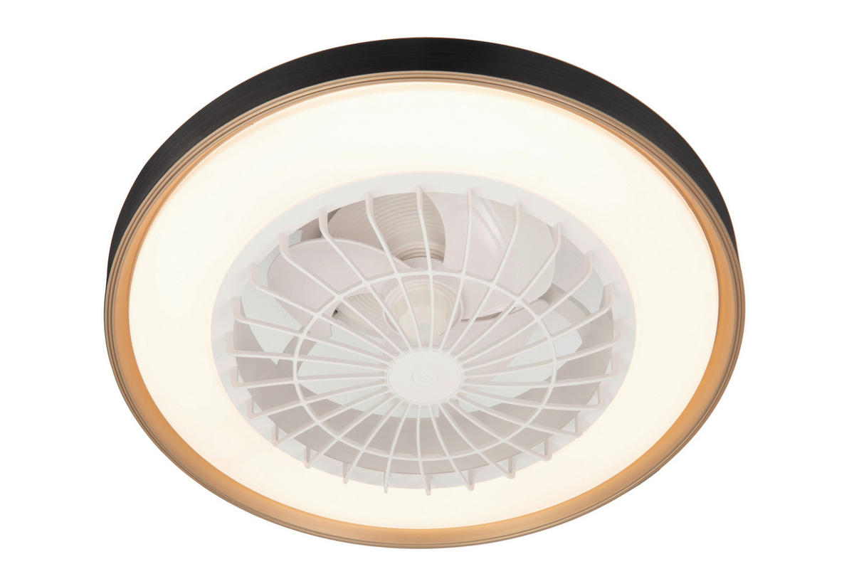 PLAFONSKI VENTILATOR   - bela/zlatna, Osnovno, metal/plastika (50/12cm) - Mican