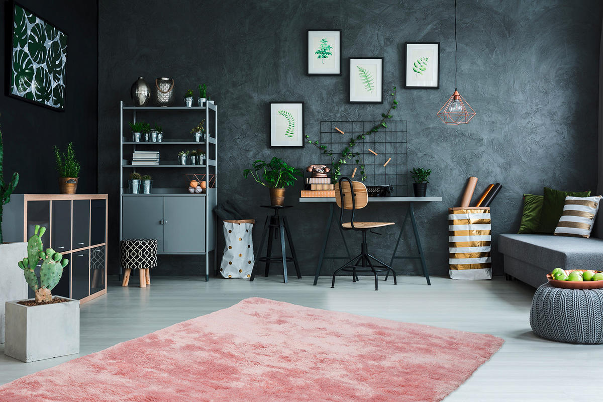 COVOR CU FIR LUNG  My Curacao  - roz aprins, Konventionell, textil (120/170cm)