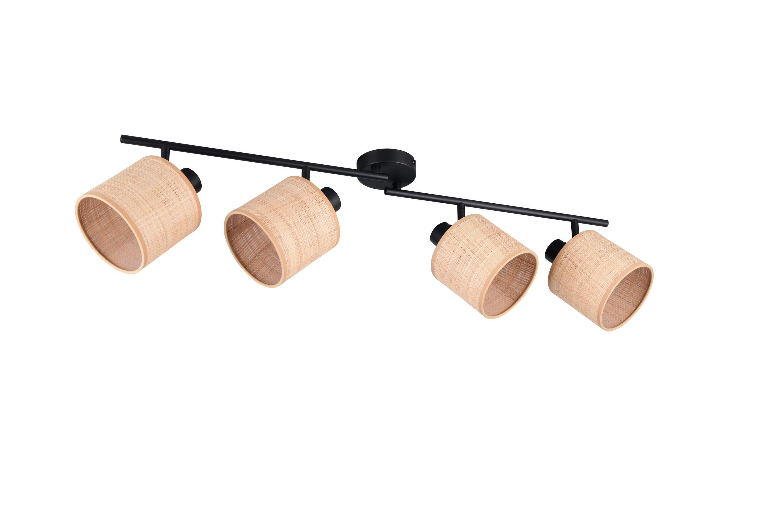 SPOTLIGHT 87,5/25/13 cm   - svart/naturfärgad, Natur, metall/textil (87,5/25/13cm)