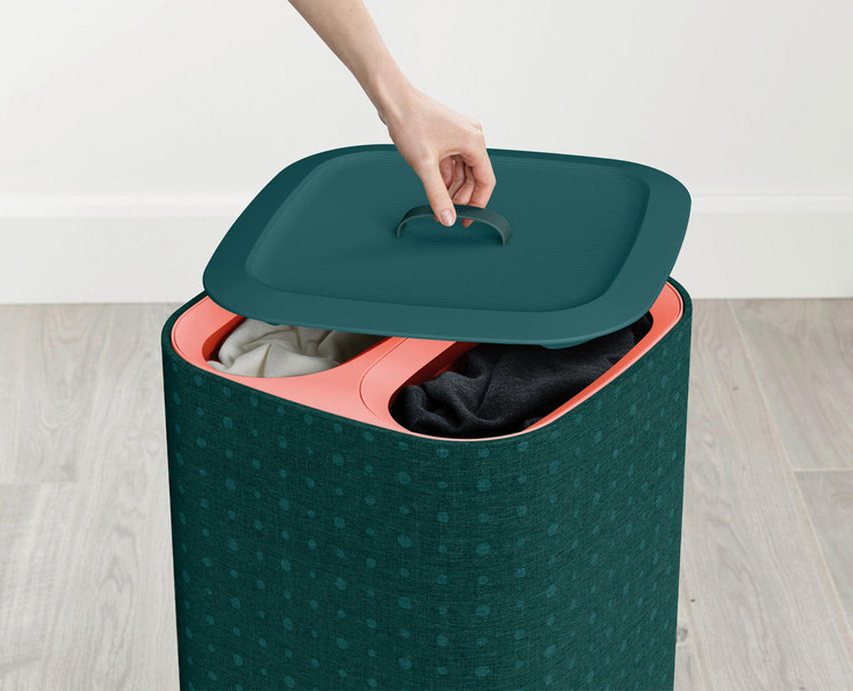 KOŠ ZA PERILO - temno zelena, Basics, naravni materiali (39,5/71/39,5cm) - Joseph Joseph