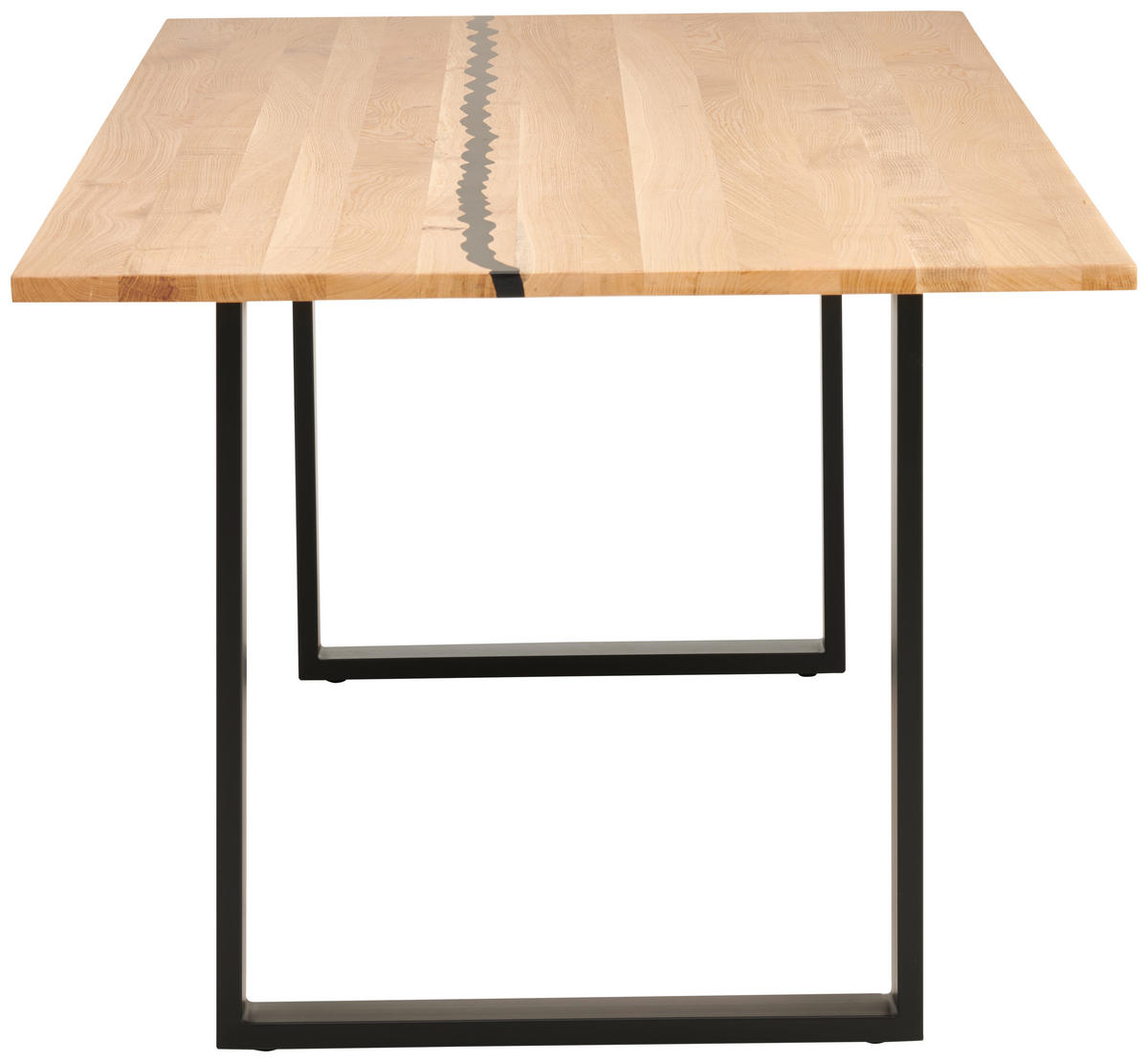 ESSTISCH in Holz, Metall   - Schwarz/Naturfarben, Design, Holz/Metall (200/76/100cm) - MID.YOU
