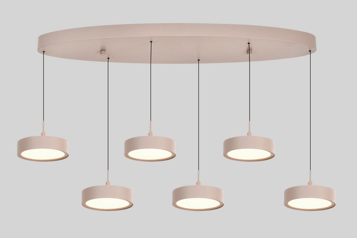 LED-HÄNGELEUCHTE Valensole 117,5/150/36,5 cm  - Sandfarben, Design, Metall (117,5/150/36,5cm)