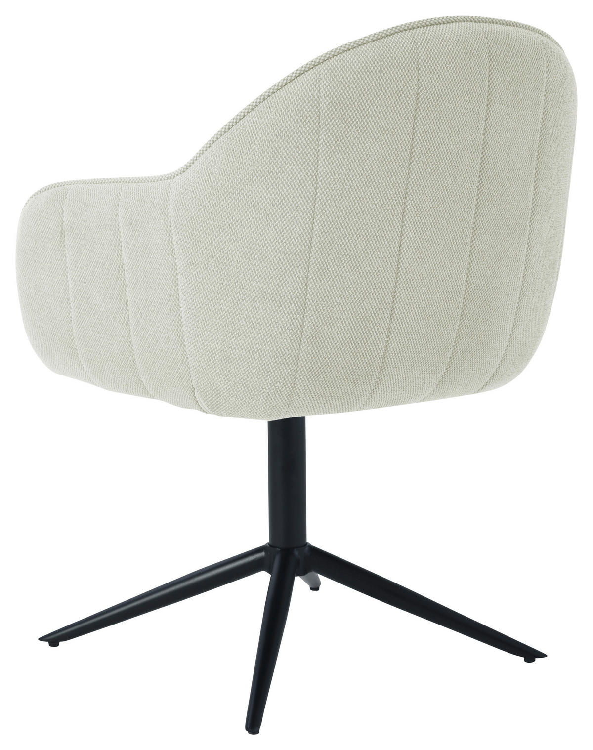 ARMLEHNSTUHL  in Eisen Leinenoptik  - Beige/Schwarz, KONVENTIONELL, Holz/Textil (60/81/62cm) - MID.YOU